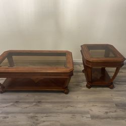 Large Coffee Table And Side Table