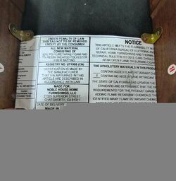 2 Bar stools Brown Wood/Gray Upholstery 30"
