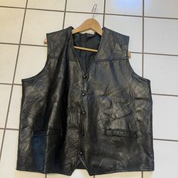 Black Leather Vest