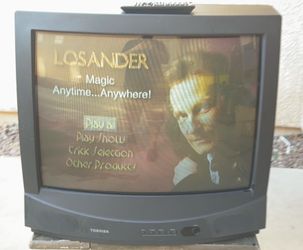 27” Toshiba CRT Color TV W/ Remote Component S-Video Composite For Retro Gaming