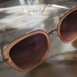 Large Pink Sunglasses New Silver
