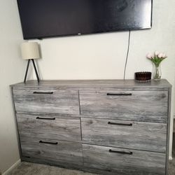 Grey W Black Dresser 