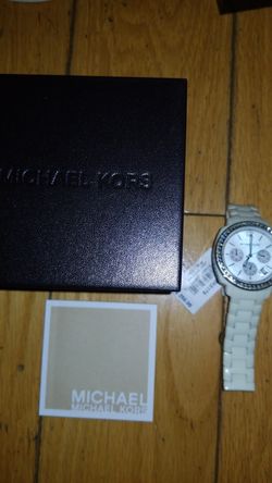 White Michael Kors MK watch
