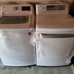 LG Top Load Washer And Gas Dryer Set 