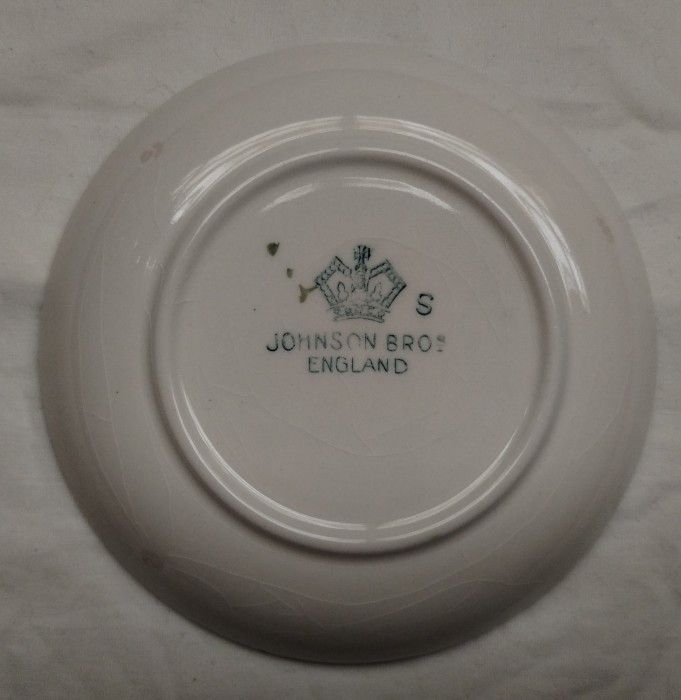 Vintage Johnson Brothers Transfer Ware Small Village Plate Decor Coaster Or Trinket Dish