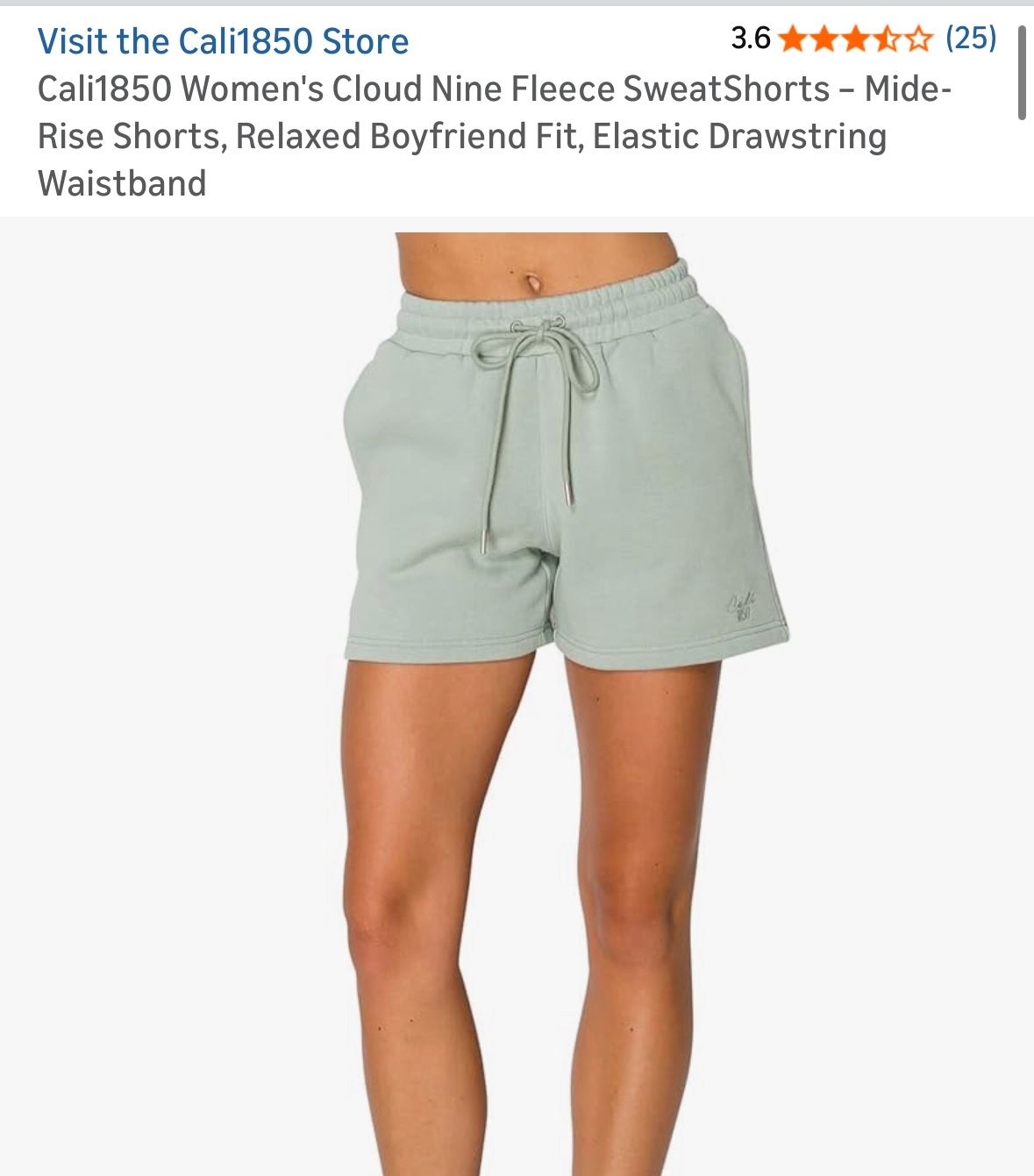 Light Green Fleece Shorts