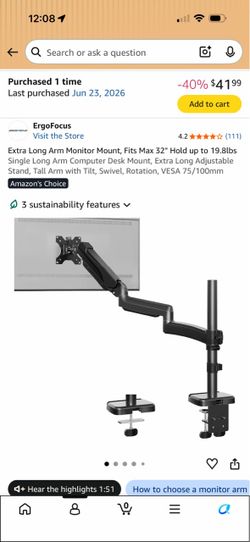 Amazon monitor stand up to 32”