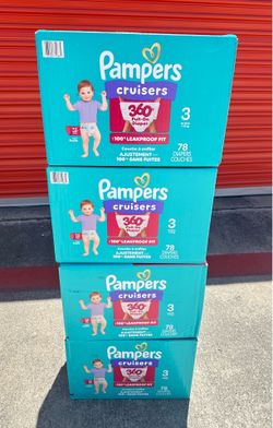 Pampers cruisers 360 pull on diapers size 3 (4 boxes)