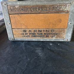 vintage Victoria Guernsey milk crate.