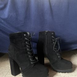 8.5 Black Suede Heel