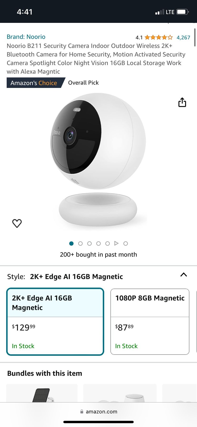 4 Noorio B211 Security Camera 2k Alexa Magnetic 🧲 (NEW!!!)