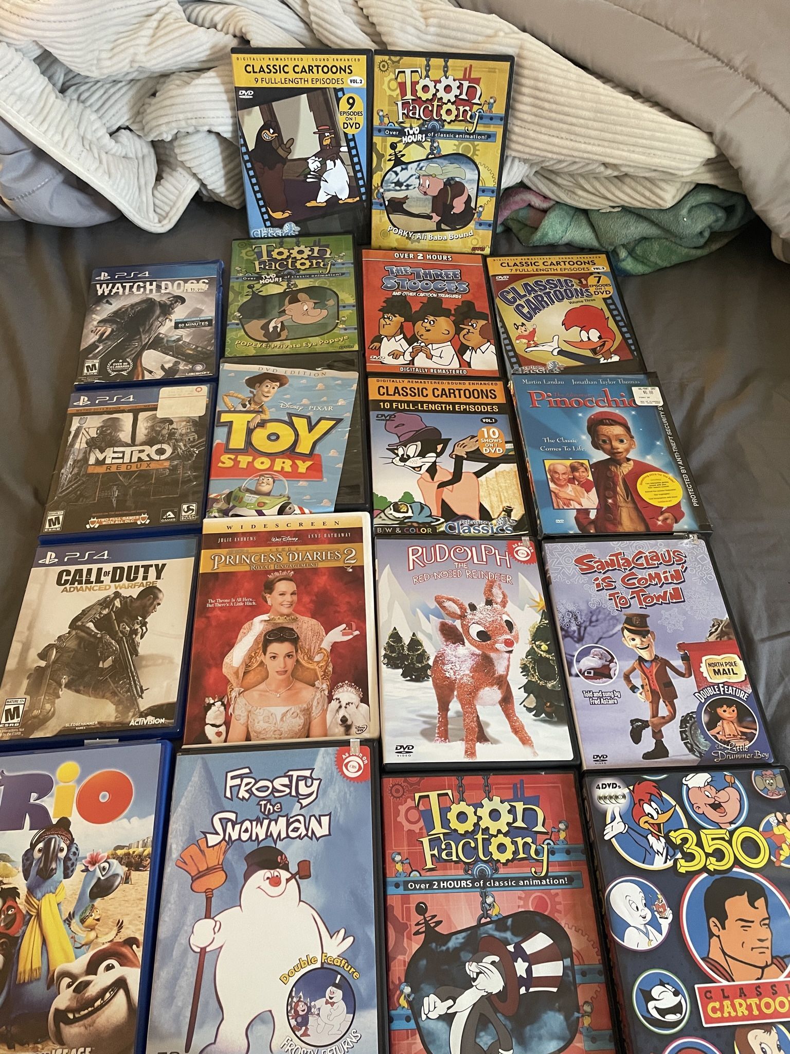 Various Titles DVDs An PS4 Games