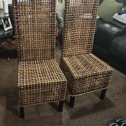 Hand -woven Chairs . 