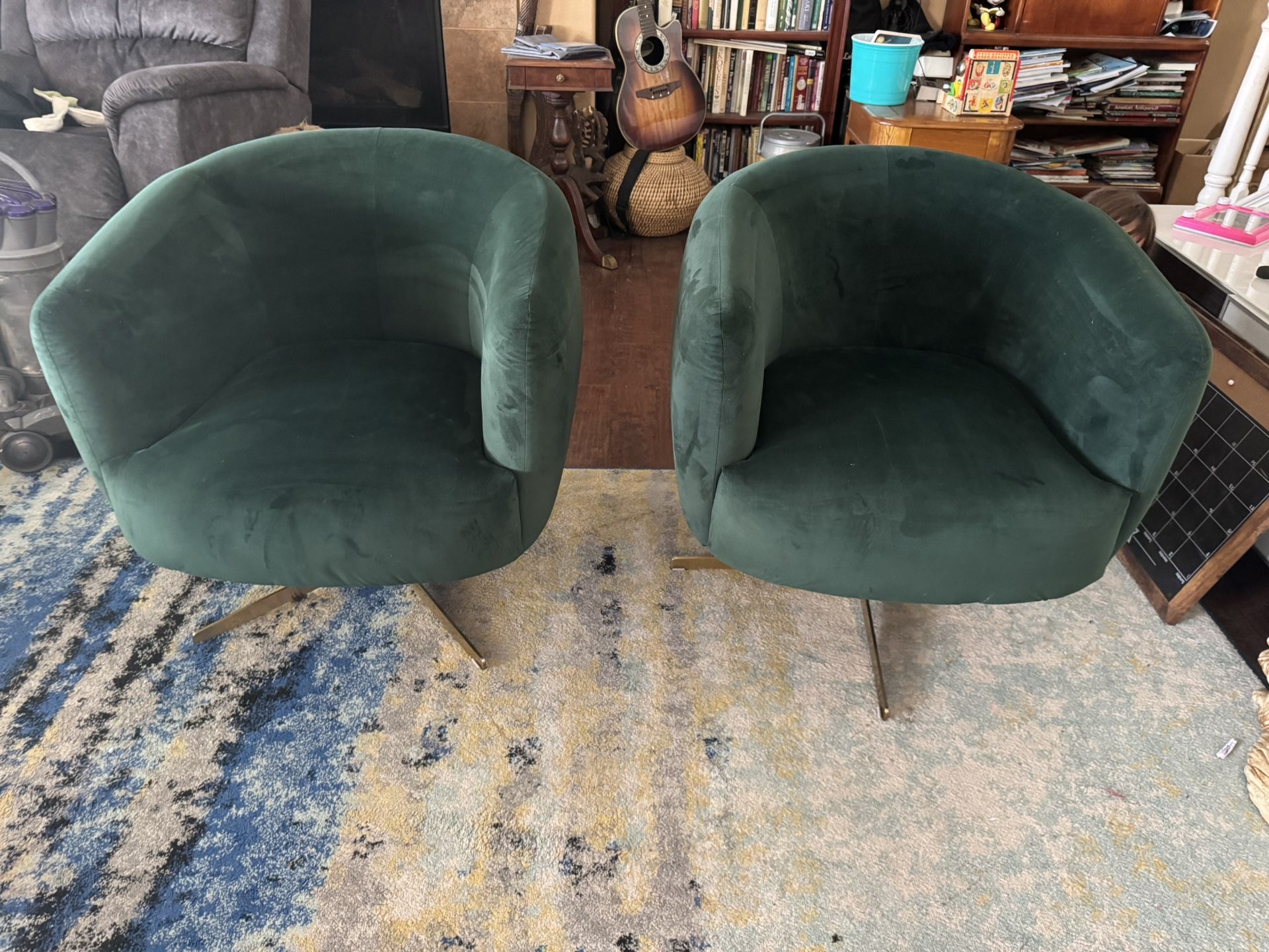 Green Velvet Armchair