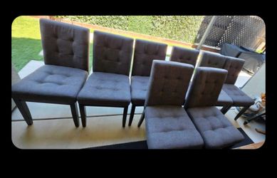 Ashley's Upholstered Dining Chairs. Set Of 8.