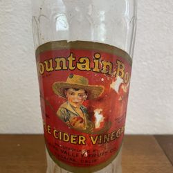 Vintage Apple Cidar  Vinegar Bottle