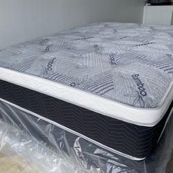 Cal King Euro Bamboo Pillow Top Mattress!•••