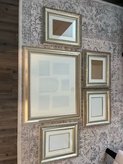 Set of beautiful gold picture frames 1 collage style 4 5x7