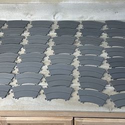 69 Vintage 1965 Ideal Motorific Gray Grey Curve Race Slot Car Tracks Huge Lot