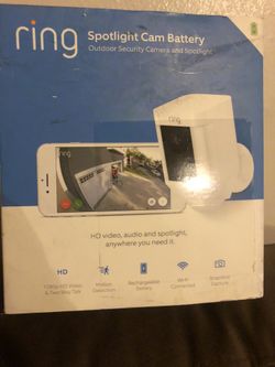 RING SPOTLIGHT CAM SECURITY OPEN BOX BRAND NEW IN THE STORE THE COST IS 200