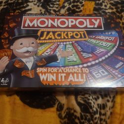 Monopoly Jackpot Board Game BRAND NEW  & NEVER  OPENED!! Still Has The  Plastic Wrapping Around It!!