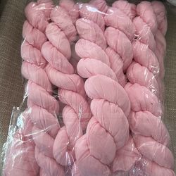 5 pink cheesecloth wrinkled table runners