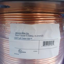 #6, Bare Copper Ground 500ft, $240, Firm. 