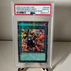 Konami Yugioh Reinforcement of the Army Alt Art L26D-ENS08 Starlight 1st Edition PSA 10