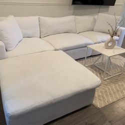 Commix 4-Piece Down Filled Sectional – Pure White