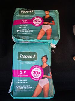Depend Fresh Protection Incontinence Underwear for Women, Adult Diapers, S, 19 Count