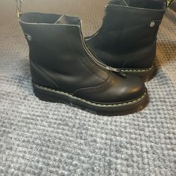 Dr. Martens Black Jetta Zipped Platform Boots