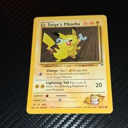 Lt Purge's Pikachu #82  Rare 🌟  lp