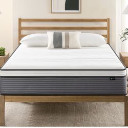 Zinus 12” King Hybrid Mattress – like new – Pocket Spring