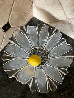Large crystal flower bowl