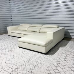 Roche Bobois Italian Leather Sofa