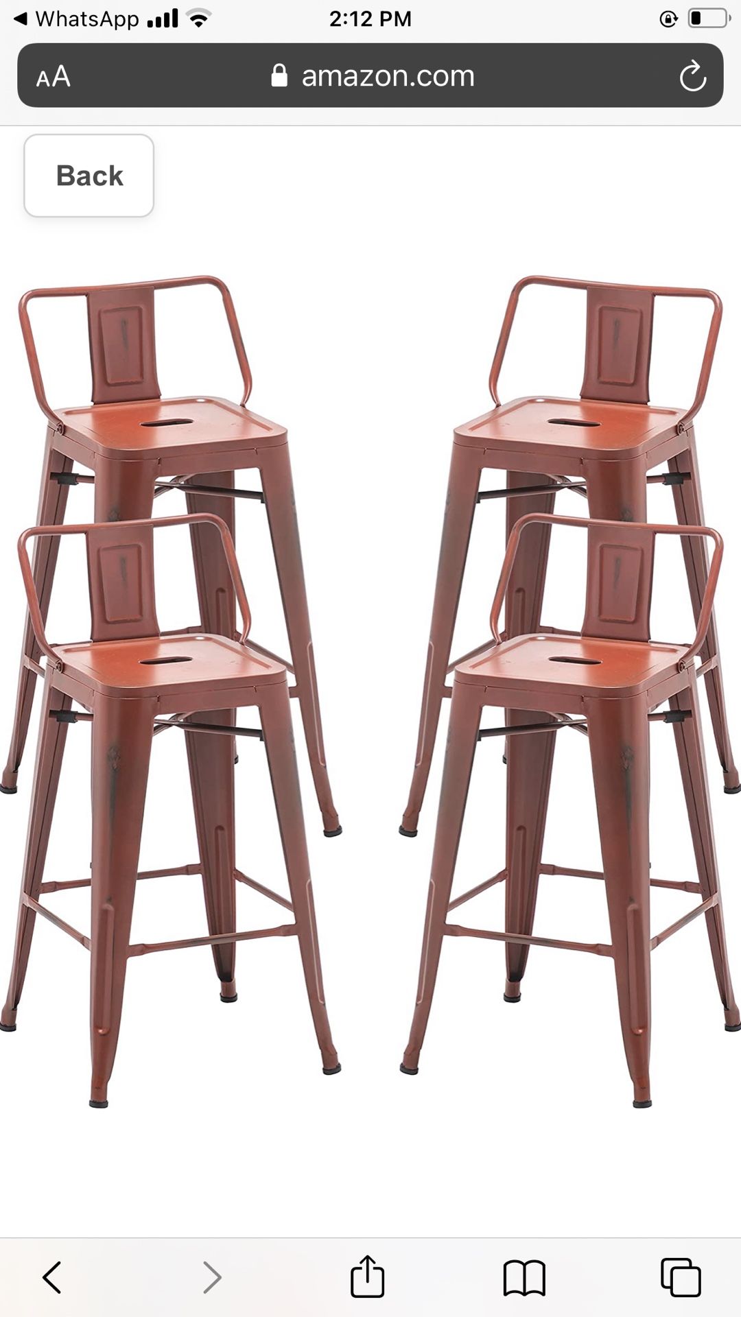 Metal Bar Bar Stools Set Of Amazon Alunaune 30 Metal Bar Stools