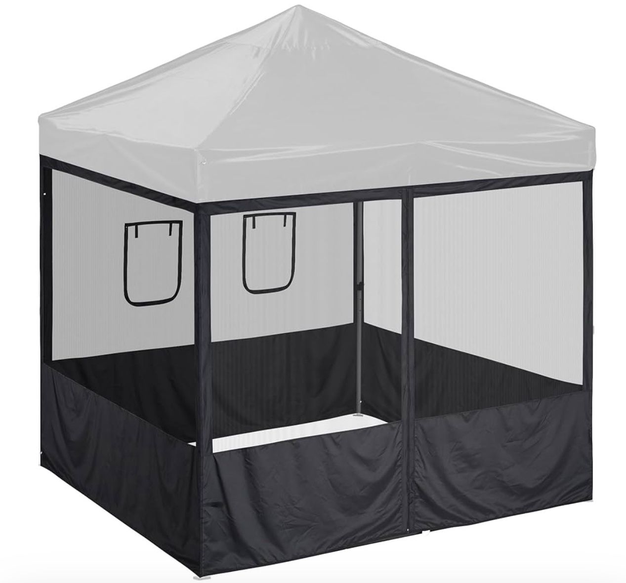 Half Mesh Sidewall with Window For Food Booth
