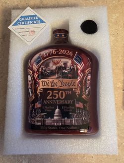 *Brand New* U.S. 250th Anniversary Commemorative 1(contact info removed) Whiskey Bottle Heritage Liquor Scotch Bourban Wine