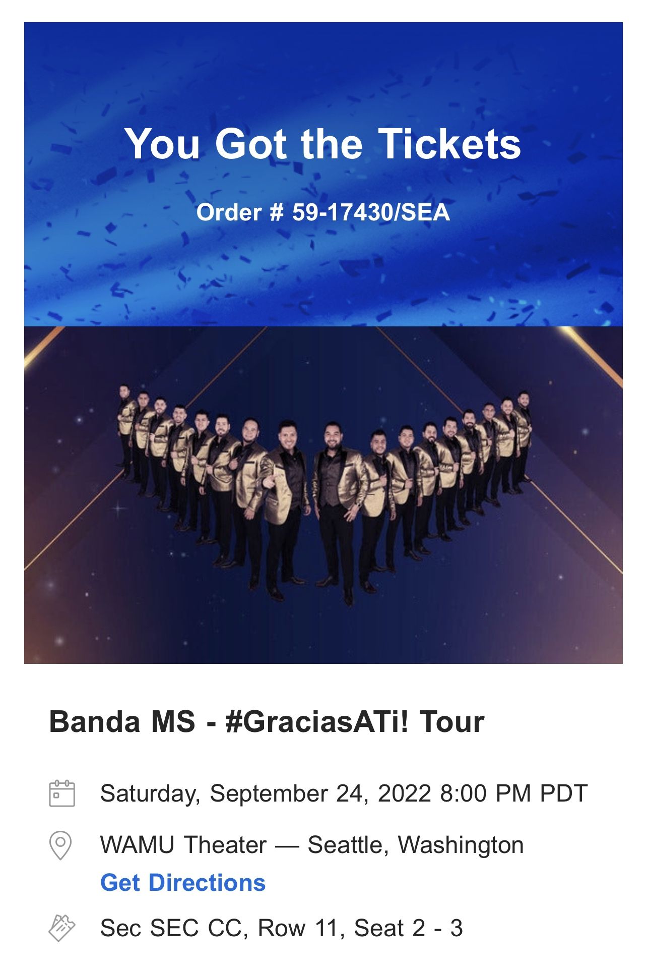 2 Tickets For MS
