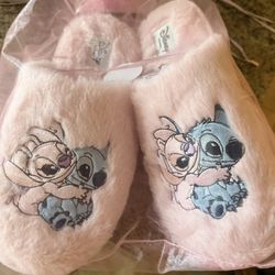 Disneys Stitch and Angel Slippers ( PINK)