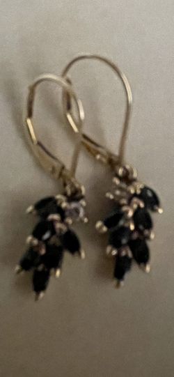 Emeralds and Diamonds 14 K Gold Earrings