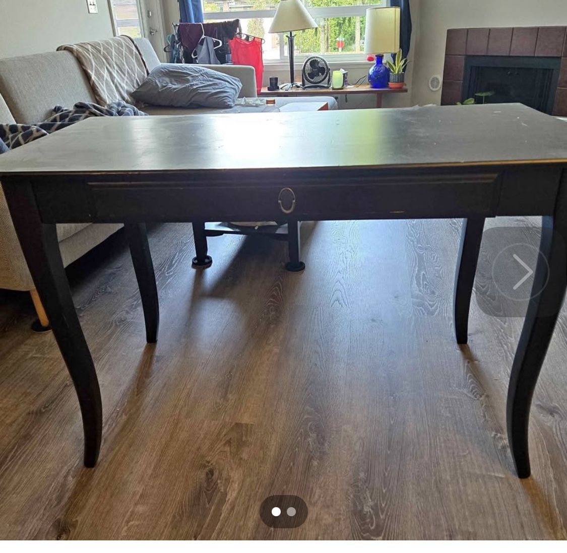 Desk - Real Wood, Lightweight Black Finish