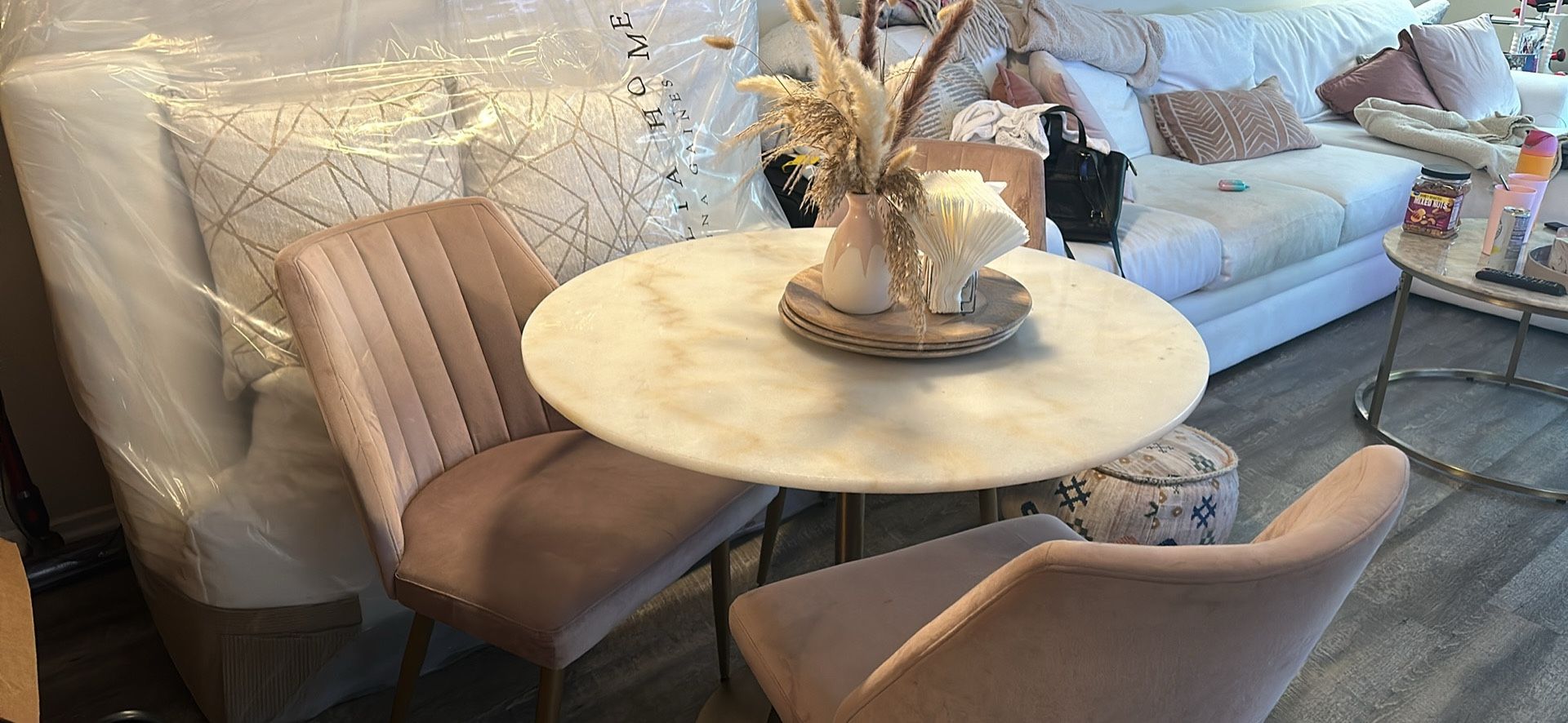 World market Round Marble Table