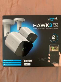 GEENI HAWK 3 HD 1080P SMART WIFI OUTDOOR SECURITY CAMERA 2 PACK
