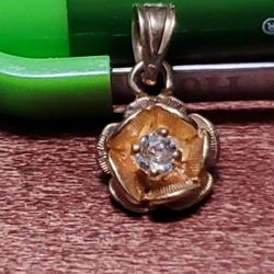 14K Diamond Pendant