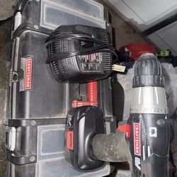 Power drill and Toolbox