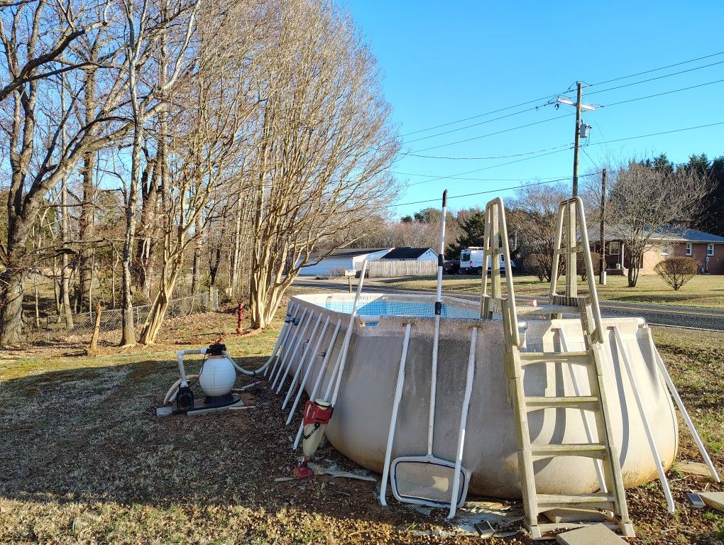 Pool, Ladder, Pump, Accessories