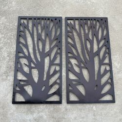 Two Rustic Metal Wall Art Pieces
