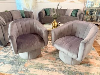 set of two swivel chairs