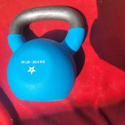 SINGLE RUBBER COATED  45LB.  KETTLEBELL 
11525 S HALSTED. Dunkin Donuts/
7111.S WESTERN WALGREENS DELIVERY AVAILABLE  $
45$.    CASH ONLY AS IS
